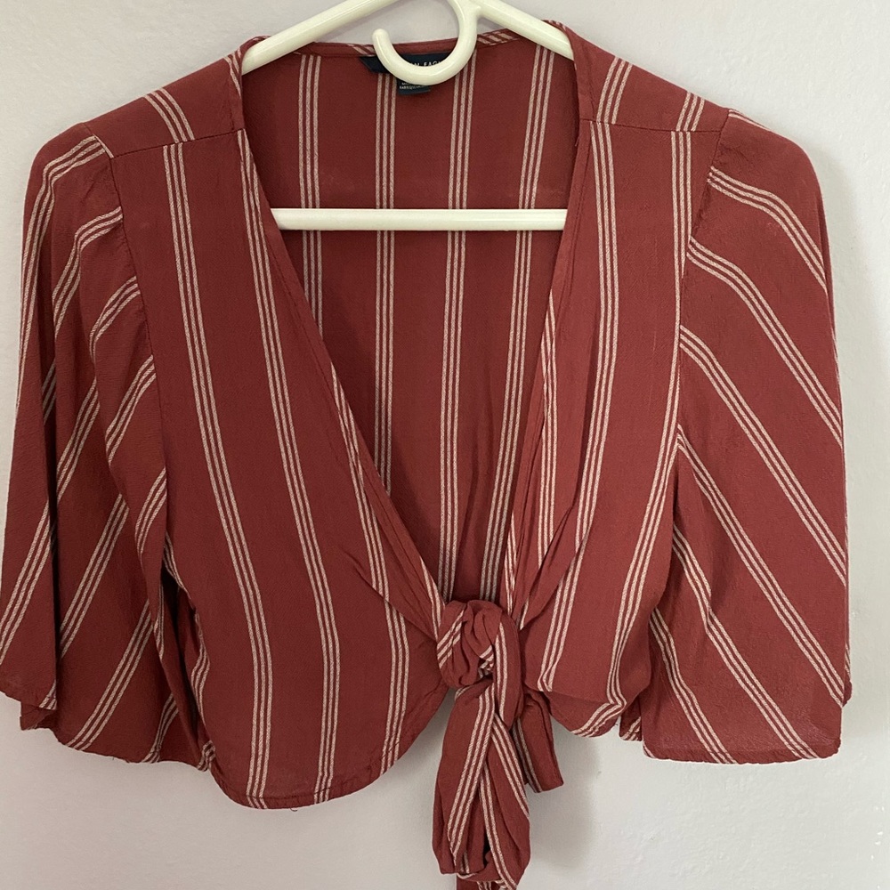 SMALL Cropped Shirt with Front Tie